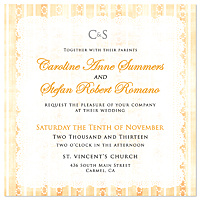 "Circle Monogram" Wedding Invitations